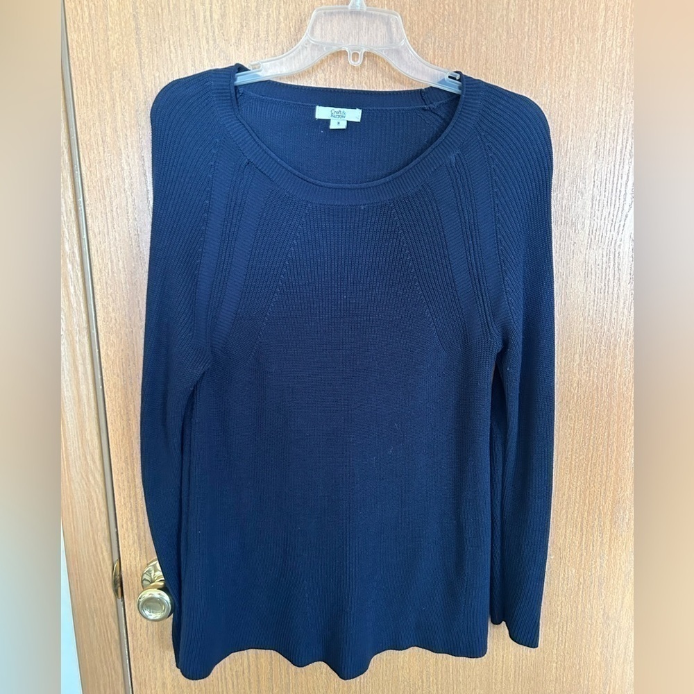 Croft & borrow medium 50%, viscose, 50% acrylic blue sweater